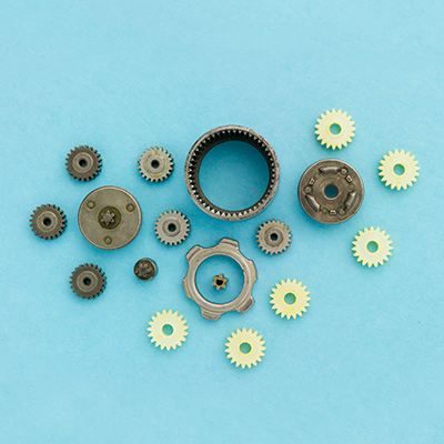 group of screws placed on a table